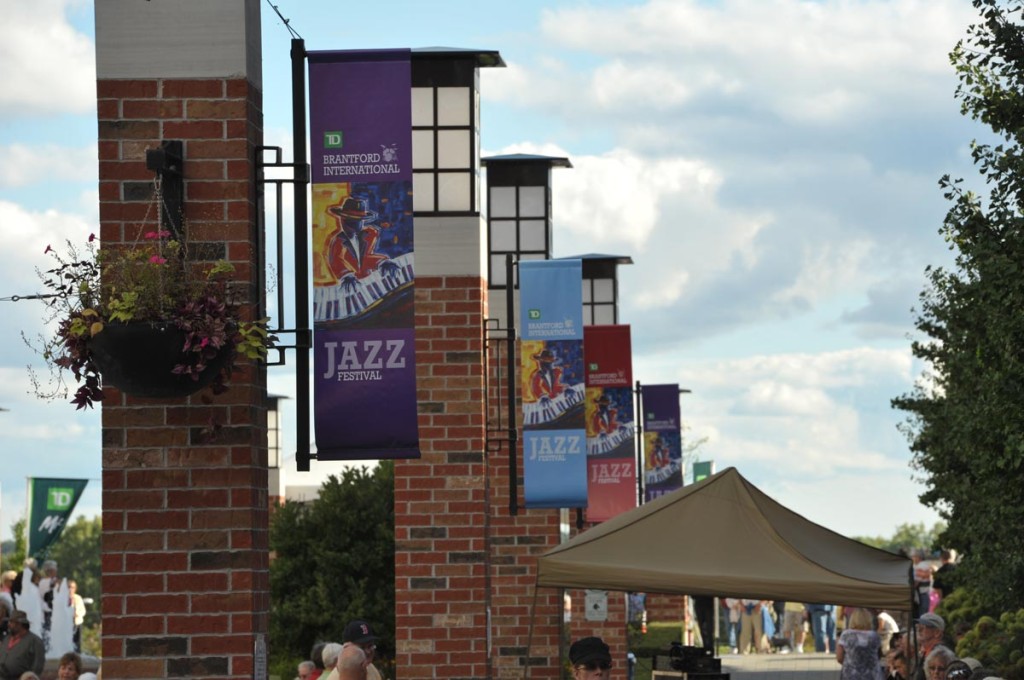 Festival banners line Harmony Square